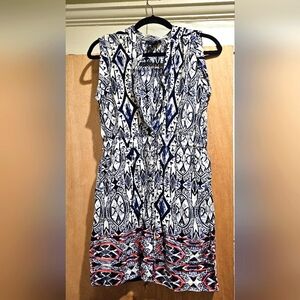 Sleeveless Dress with Waist Drawstring